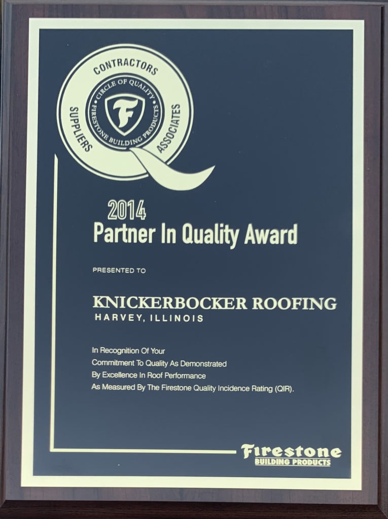 2014 Firestone Partner in Quality Award