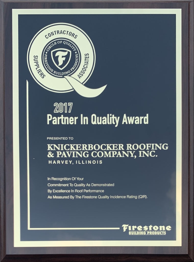 2017 Firestone Partner in Quality Award