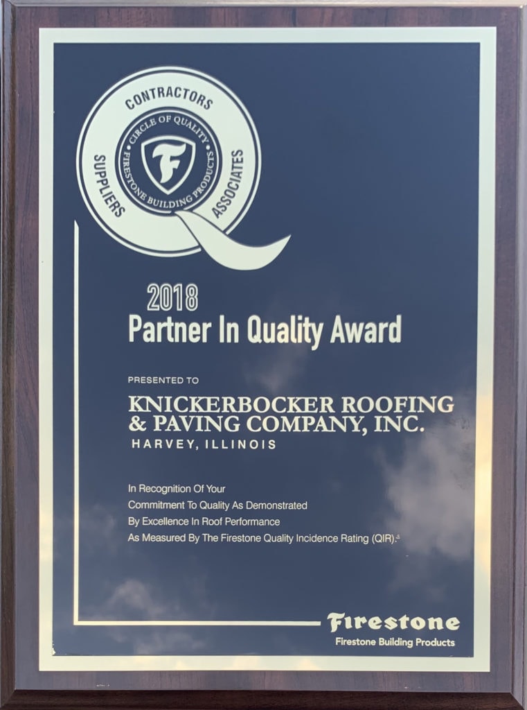 2018 Firestone Partner in Quality Award