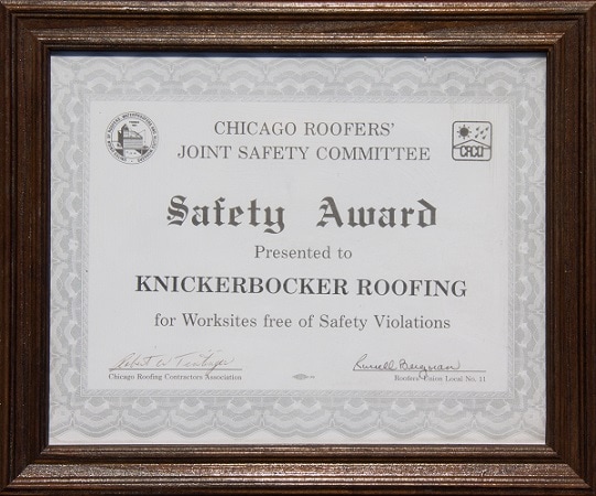 Chicago Roofers' Joint Safety Committee Safety Award