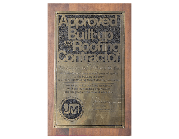 Approved Johns Manville Contractor