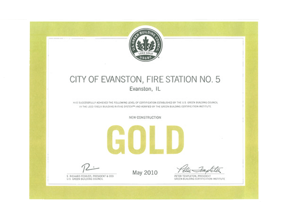 Evanston Green Buiilding Certification