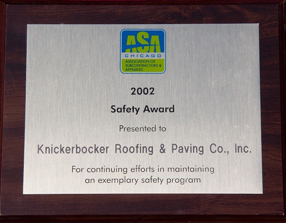 ASA 2002 Safety Award