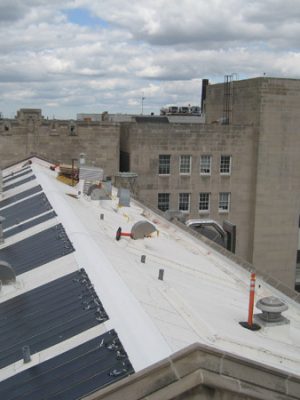 Installation of photovoltaic panels at the university of chicago medical center
