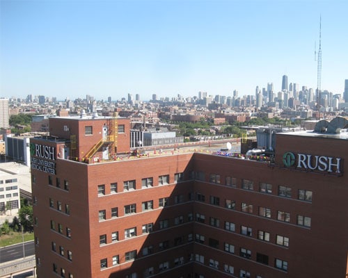 Davit Roof Installation for the Rush Medical Center